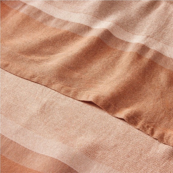 Ombre Stripe Dobby Throw Blanket Clay/ Tan/Cream - Hearth & Hand'™ with Magnolia - Picture 3 of 4